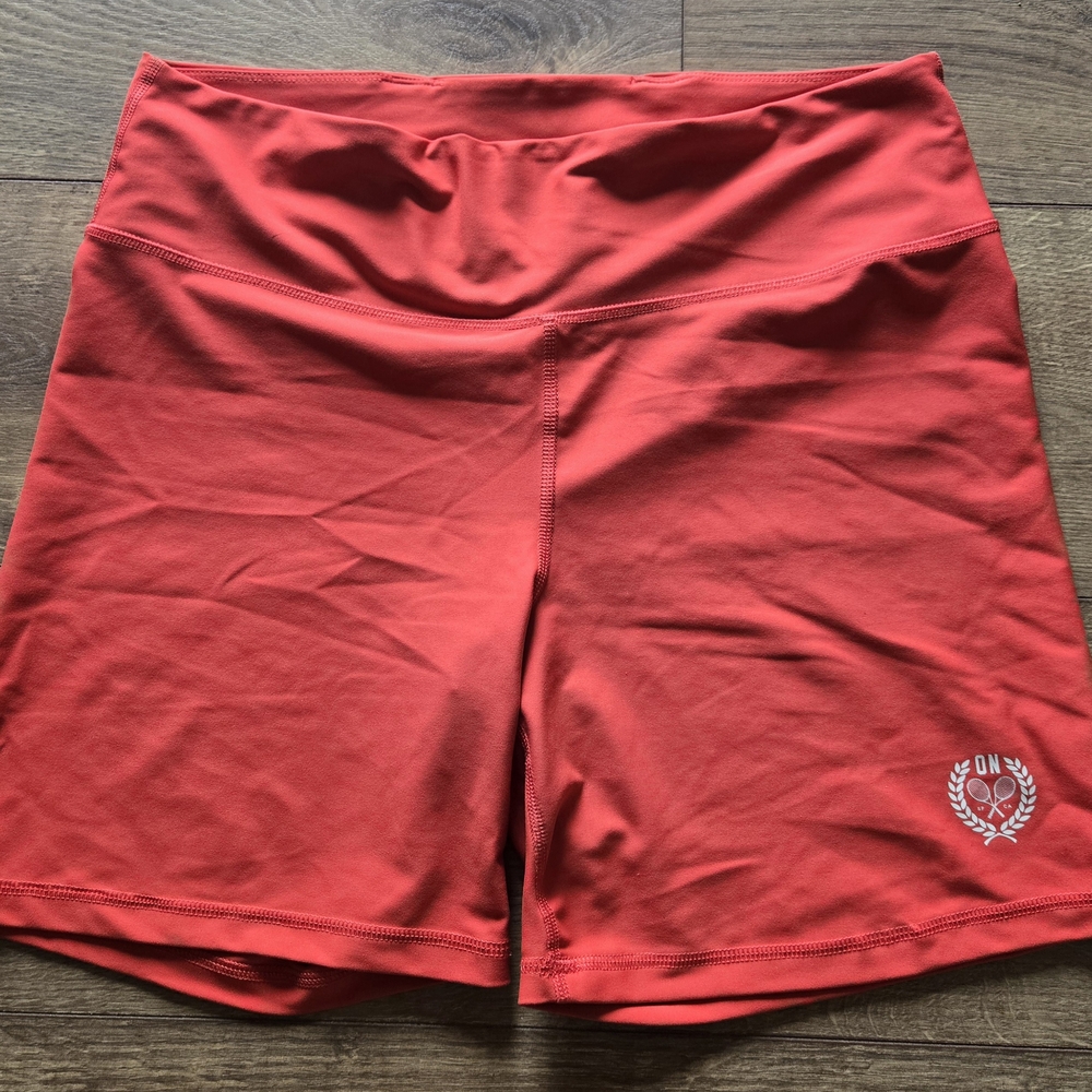 Old Navy Powersoft Red Hi-Rise Biker Short